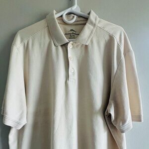 Tommy Bahama Cream Polo Shirt Soft Cotton Blend